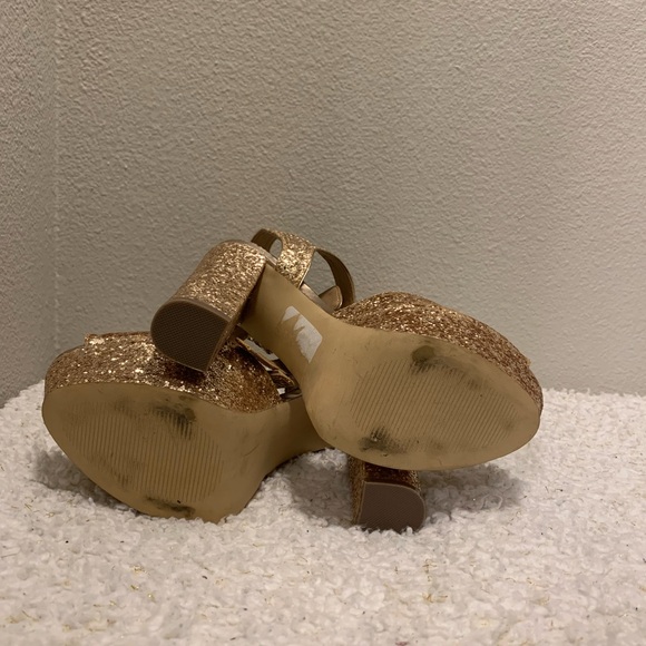 Gold glitter Steve Madden Jillyy platform sandals size 8.5 - Picture 7 of 10